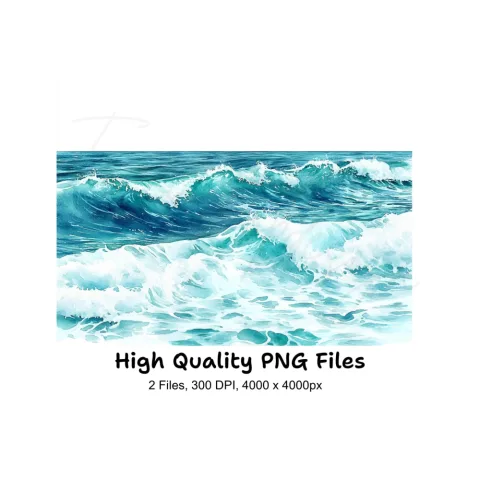 Ocean Waves Clipart Bundle