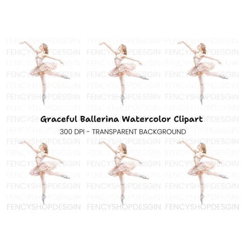 Elegant Ballerina Clipart Bundle