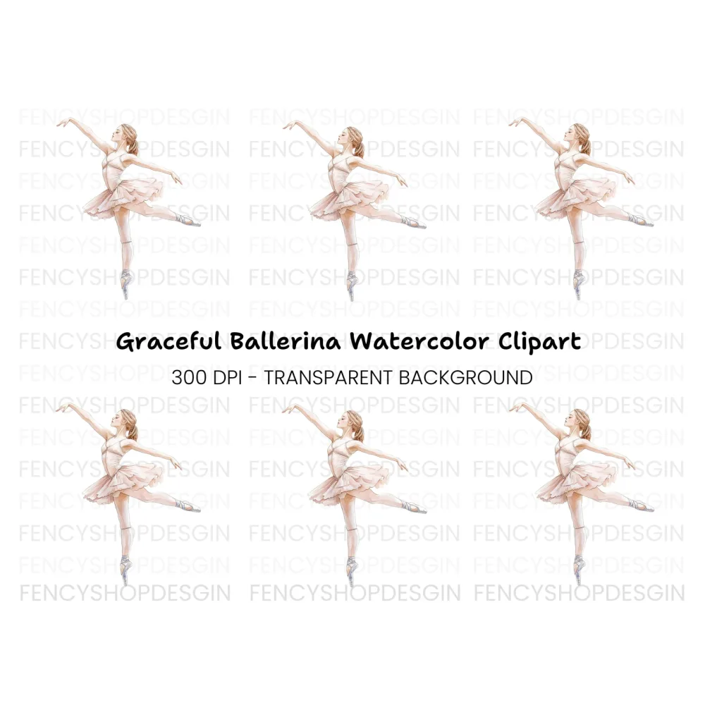 Elegant Ballerina Clipart Bundle