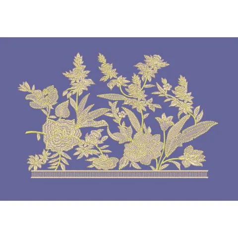 Floral Bouquet Intricate Motif Embroidery Design