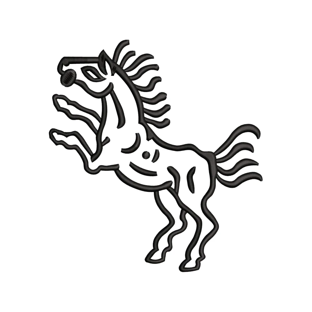 Horse Jumping Embroidery Design