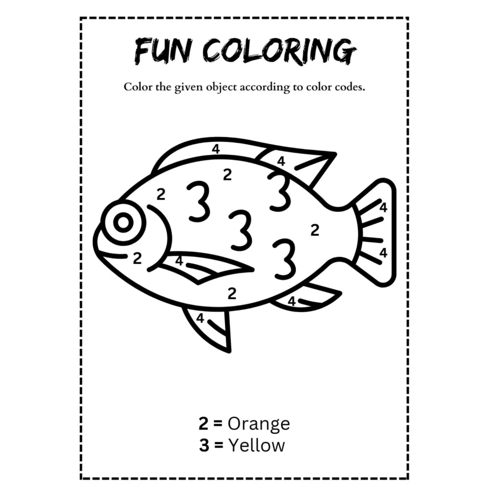 Number Code Coloring Worksheets