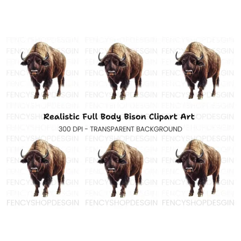 Majestic American Bison Clipart Bundle