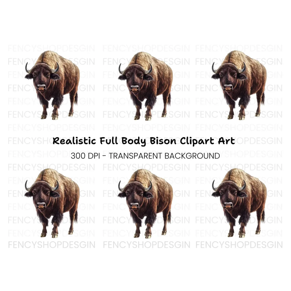 Majestic American Bison Clipart Bundle