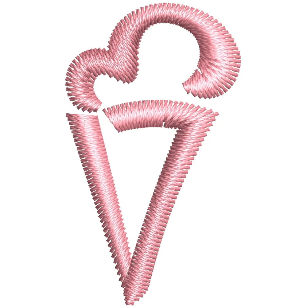 Ice Cream Embroidery Design