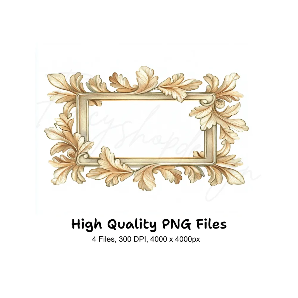 Ornate Vintage Frames Clipart Bundle
