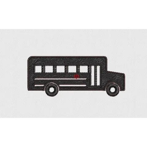 Bus Embroidery Design