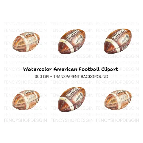 Vintage Football Clipart Bundle