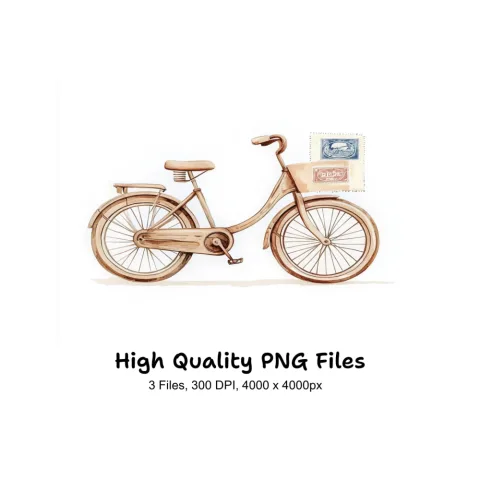 Bicycle Stamps Clipart Bundle
