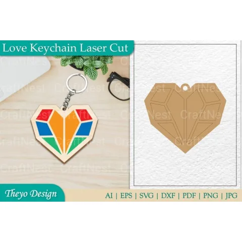 Love Keychain SVG Bundle