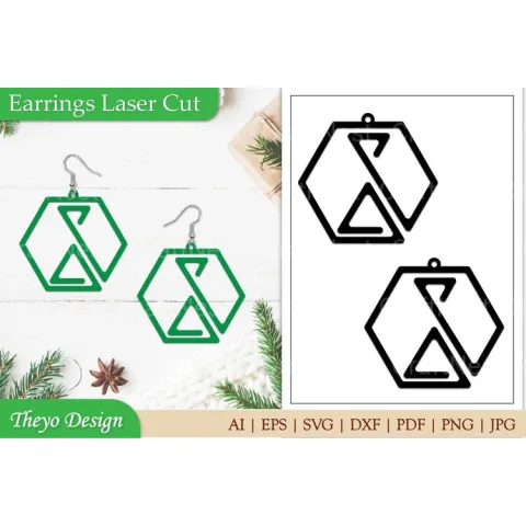 Earrings Laser Cut SVG Bundle