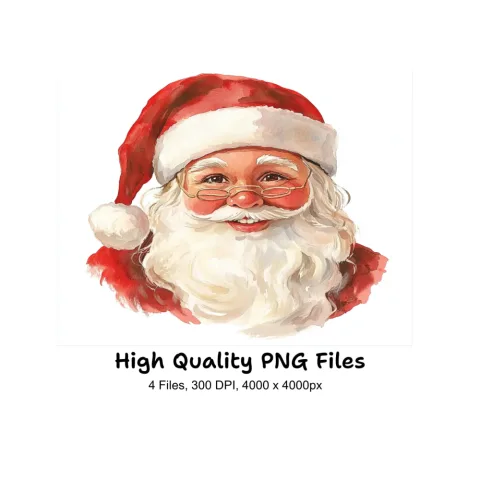Santa Claus Face Clipart Bundle