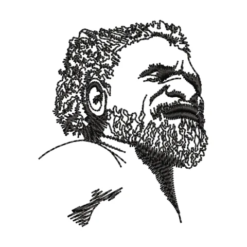 Aboriginal Man Embroidery Design