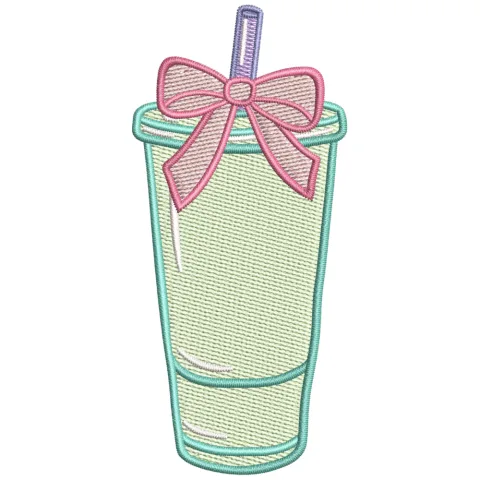 Soft Drink Embroidery Design