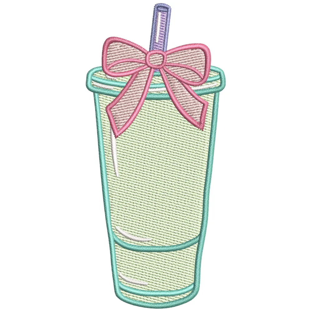 Soft Drink Embroidery Design