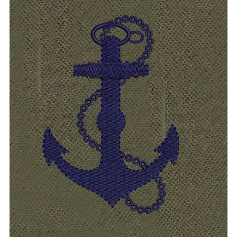 Anchor Navy Nautical Emblem Embroidery Design