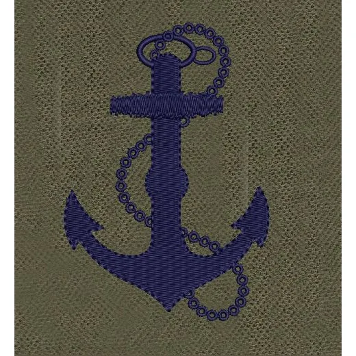 Anchor Navy Nautical Emblem Embroidery Design