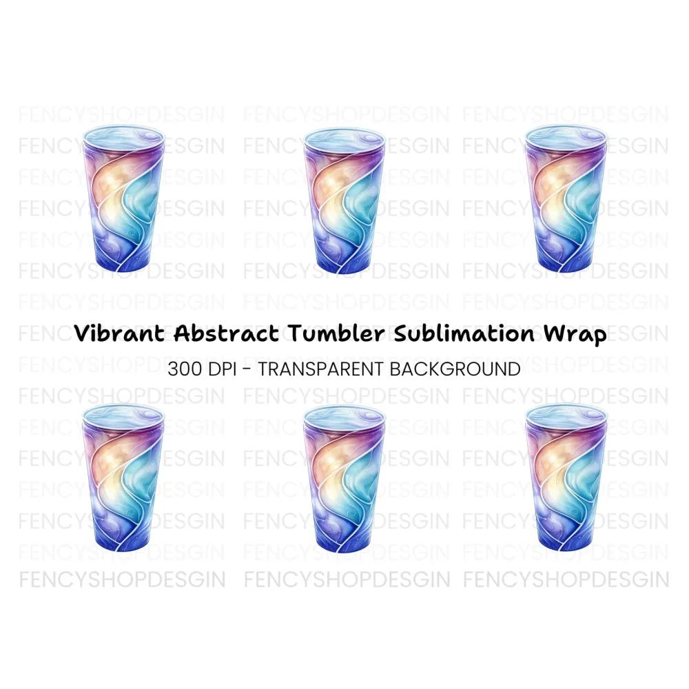 Swirl Glass Clipart Bundle