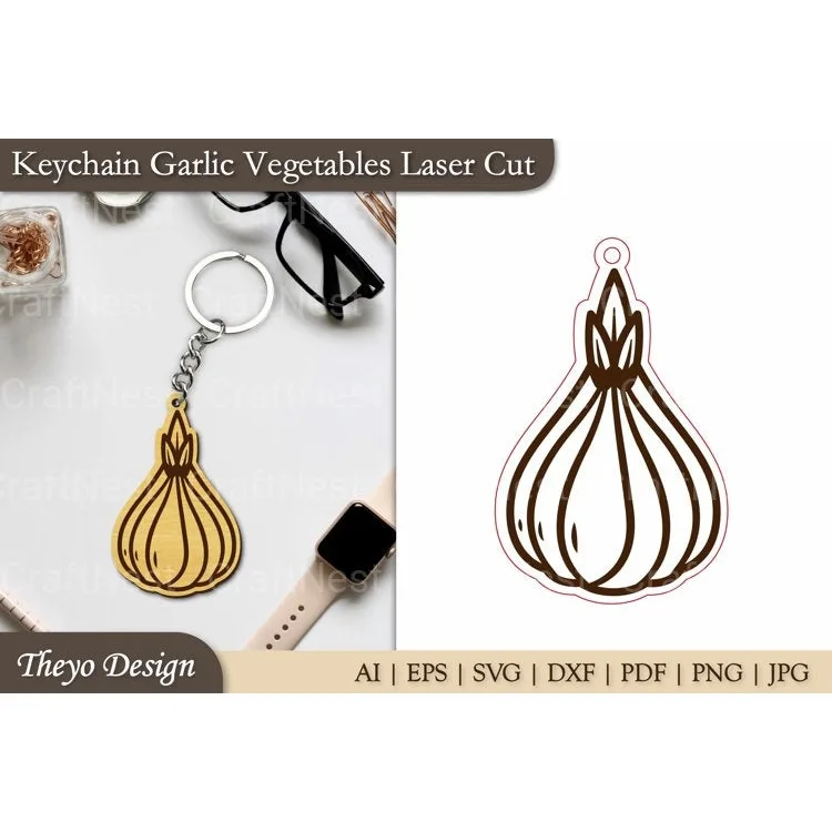Keychain Vegetables SVG Bundle