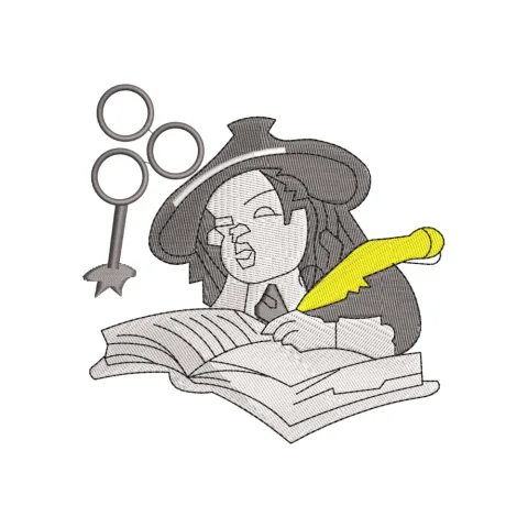 Witch Embroidery Design