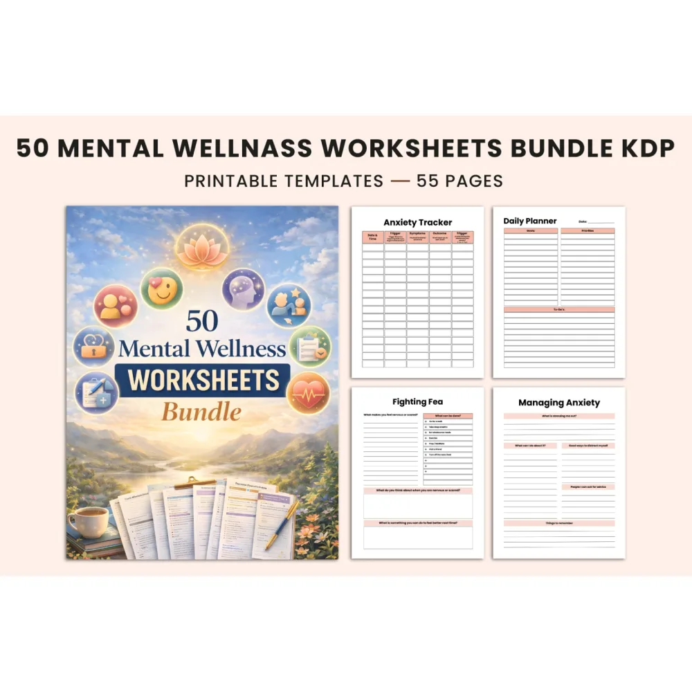 Mental Wellness Worksheets Planner