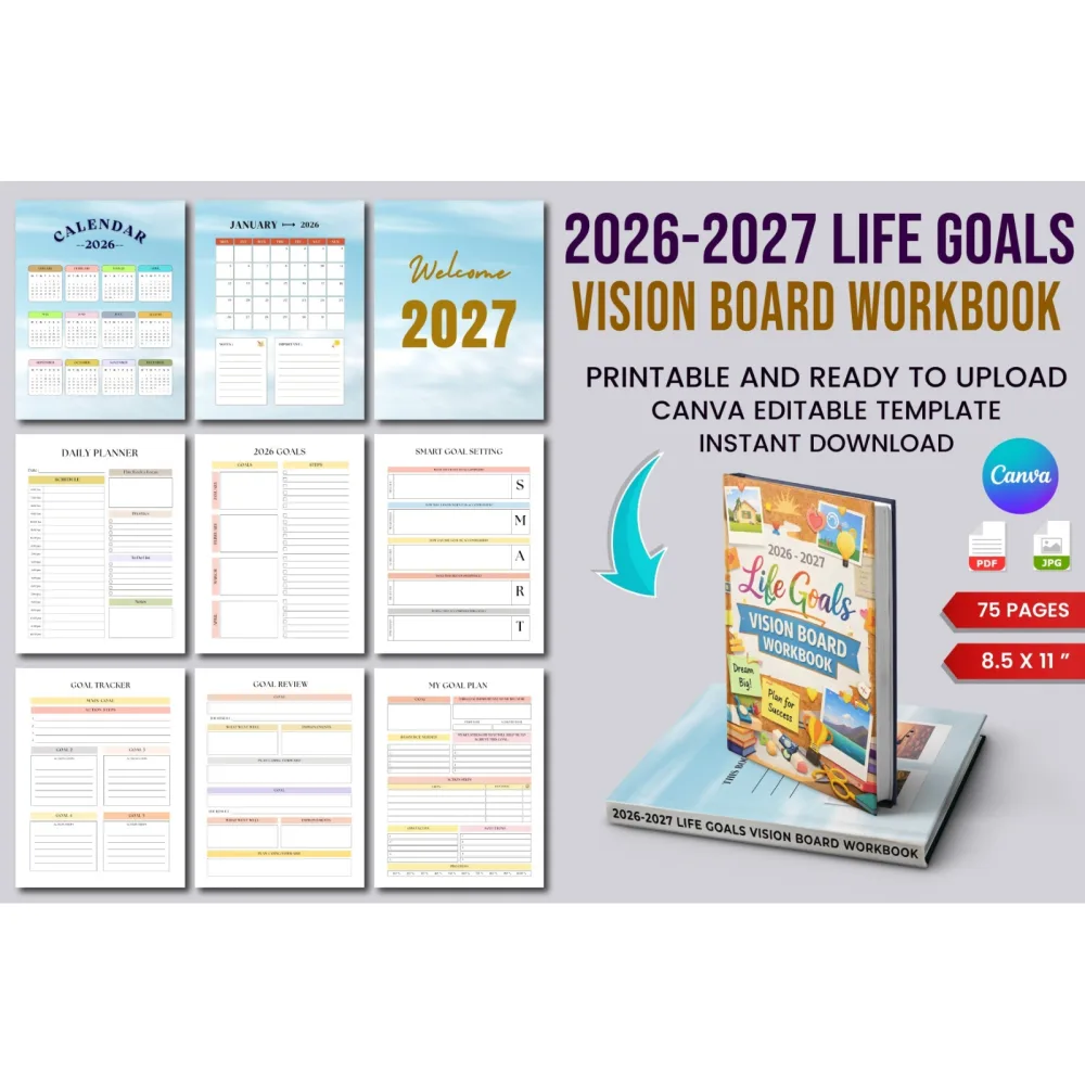 Life Goals Vision Board Book