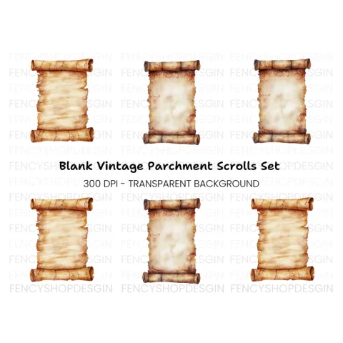 Vintage Scroll Clipart Bundle