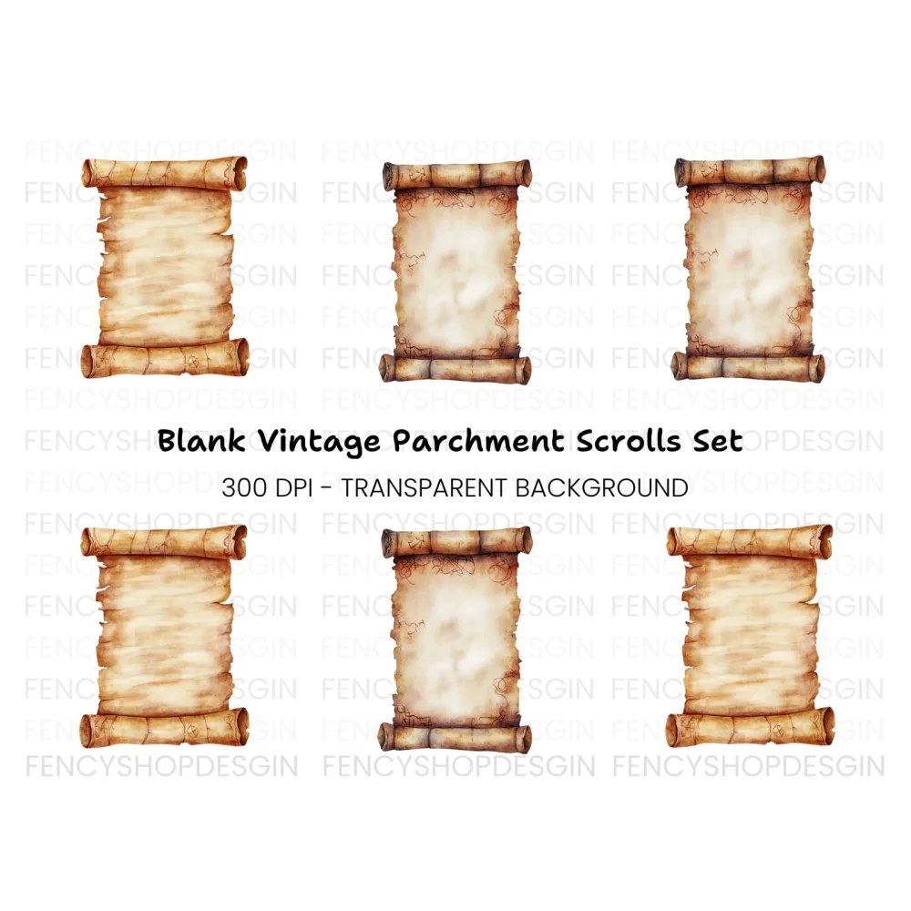 Vintage Scroll Clipart Bundle
