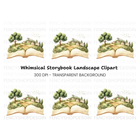 Village Scene Storybook Clipart Bundle