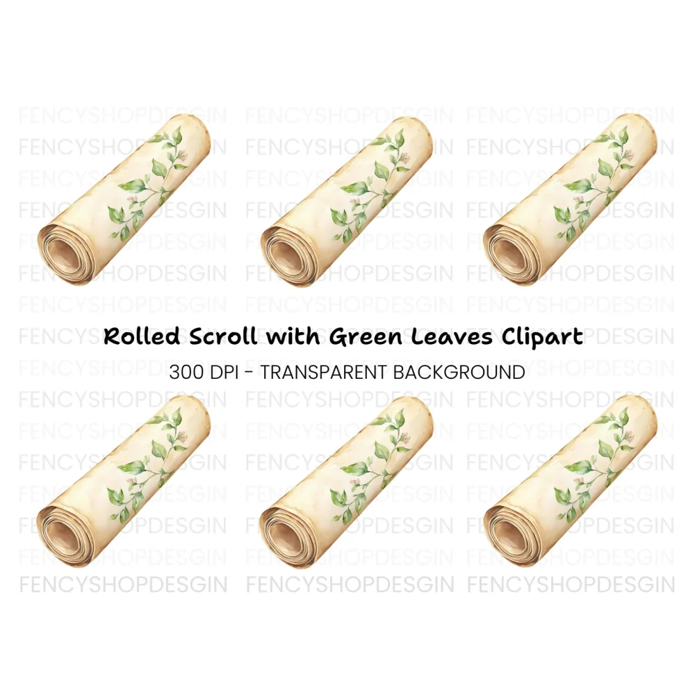 Leaf Scroll Clipart Bundle