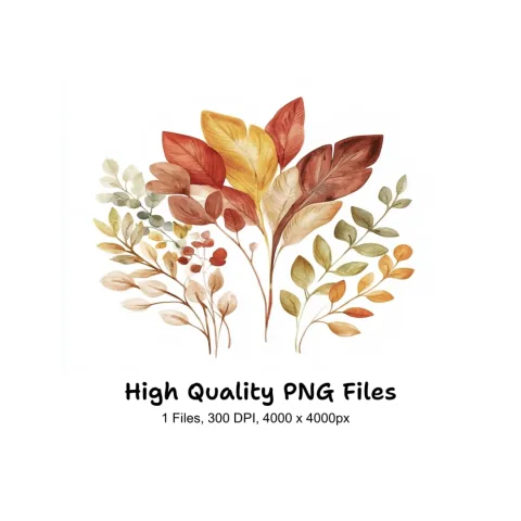 Autumn Leaves Clipart Bundle