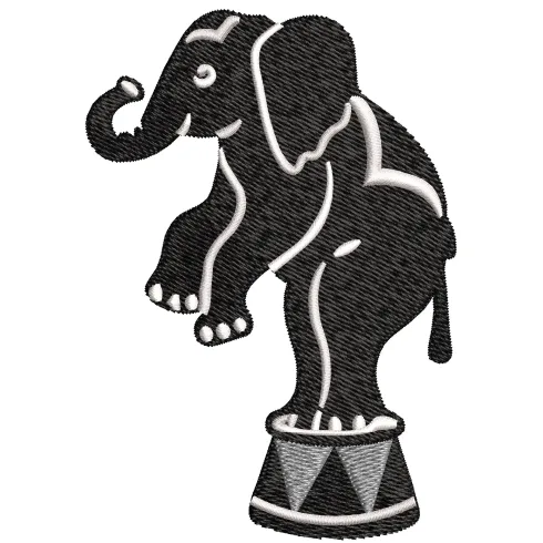Elephant Embroidery Design