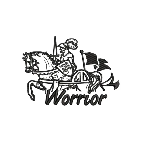 Worrior Embroidery Design