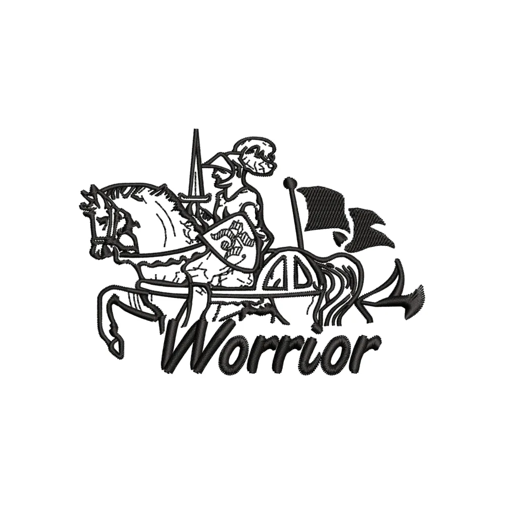 Worrior Embroidery Design