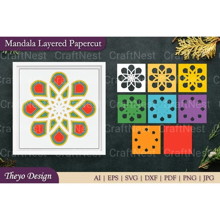 Mandala Layered Papercut SVG Bundle