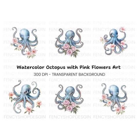 Octopus Clipart Bundle
