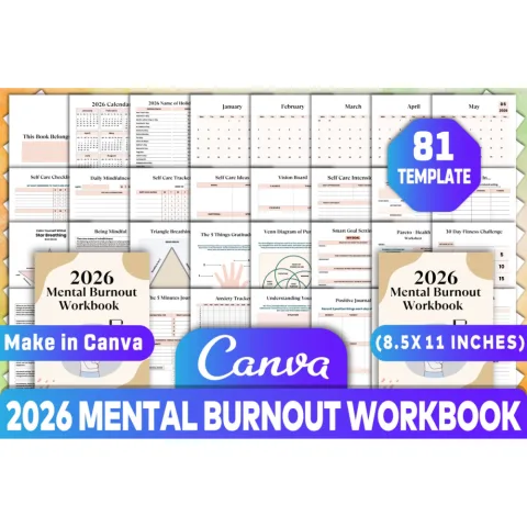 Mental Burnout Workbook for Recovery and Wellness