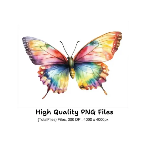 Vibrant Butterfly Clipart Bundle