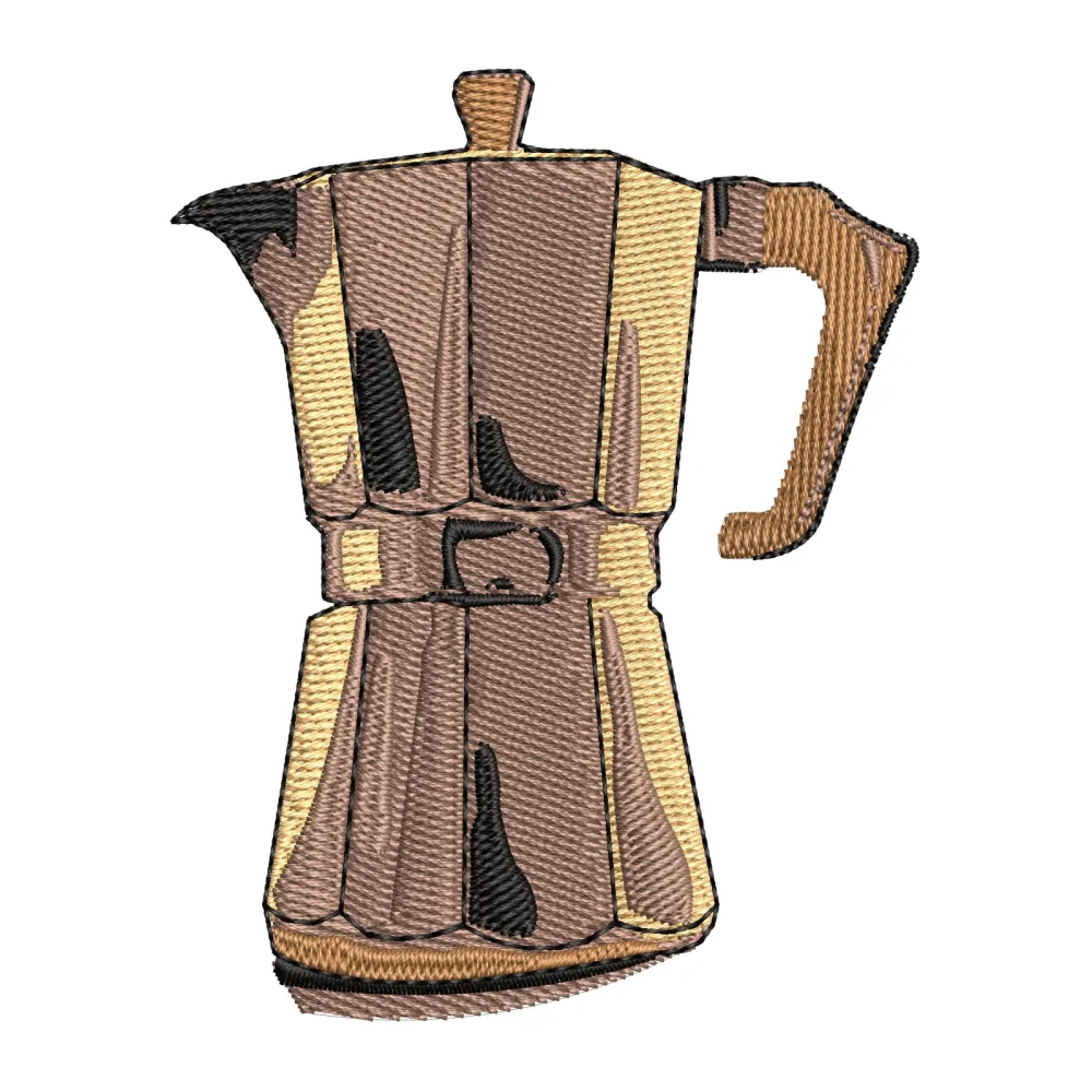 Tea Pot Embroidery Design