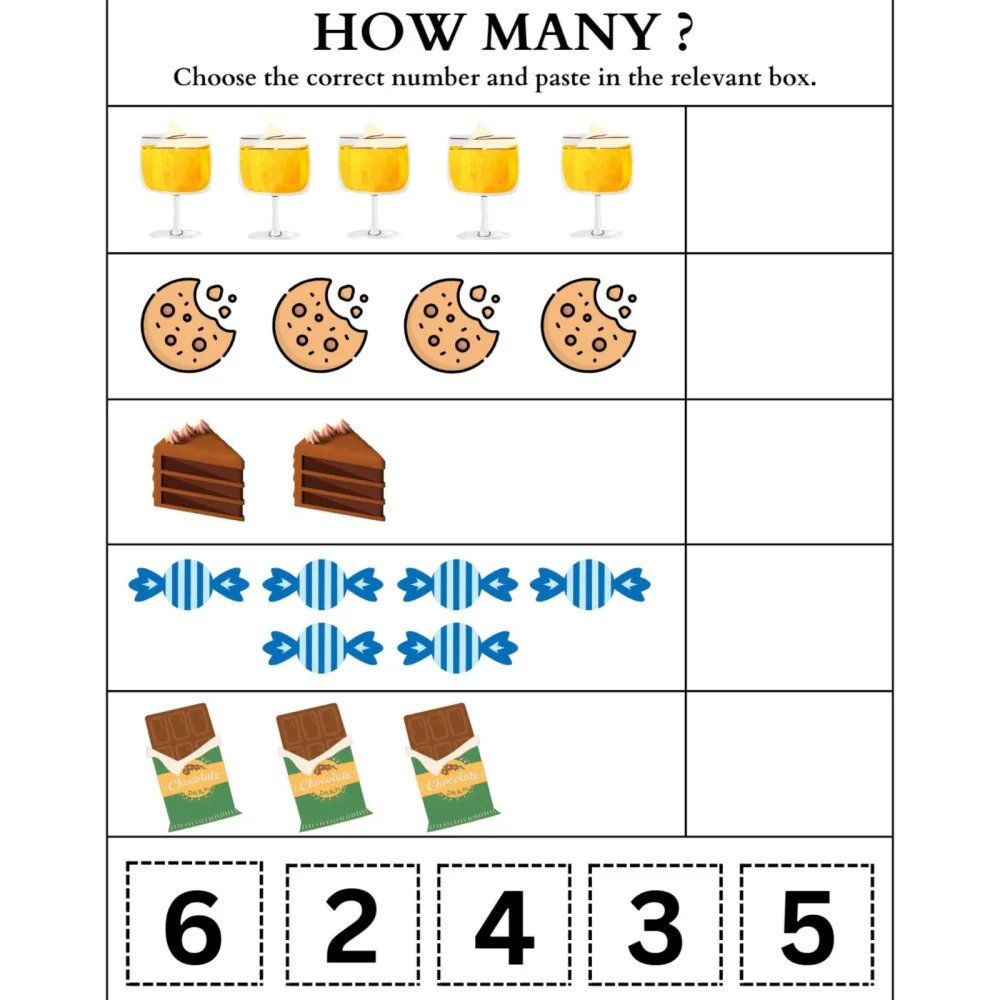 How Many Object Counting Worksheets