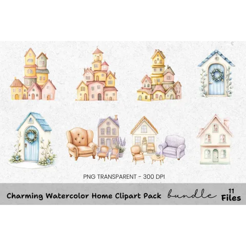 Charming Home Clipart Bundle