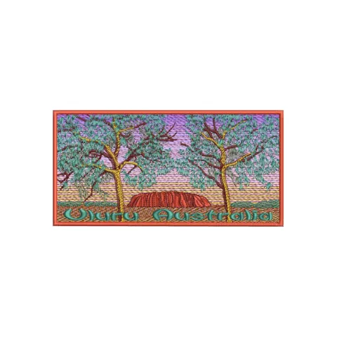 Uluru Australia Embroidery Design