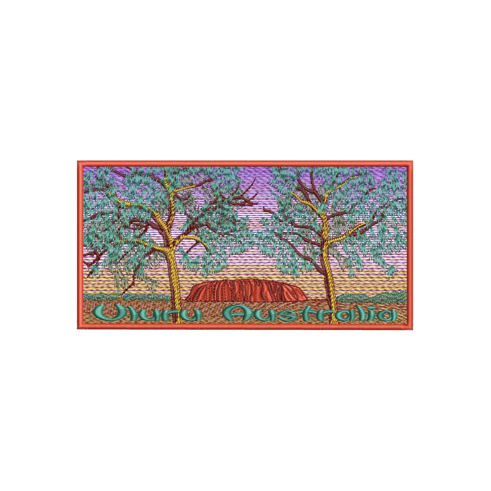 Uluru Australia Embroidery Design