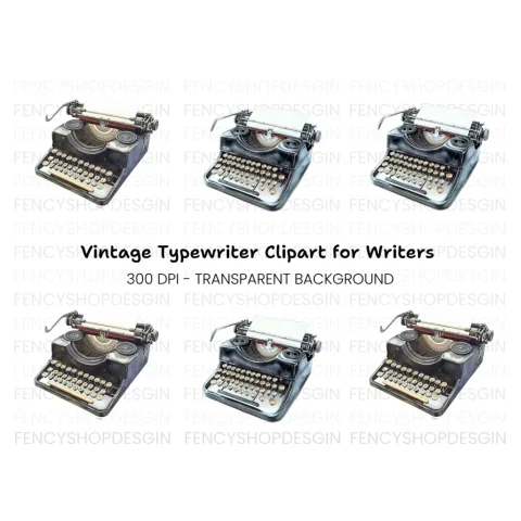 Classic Typewriter Clipart Bundle