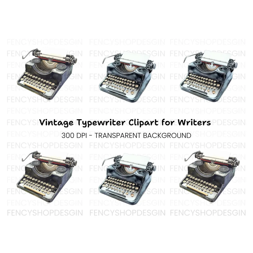 Classic Typewriter Clipart Bundle