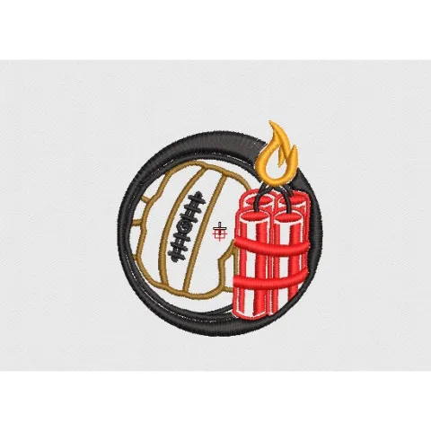 Bomb Embroidery Design
