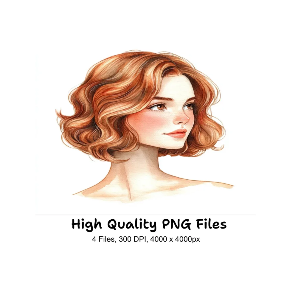 Charming Bob Haircut Clipart Bundle
