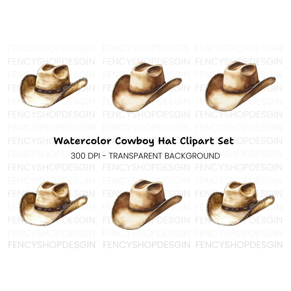 Cowboy Hat Clipart Bundle