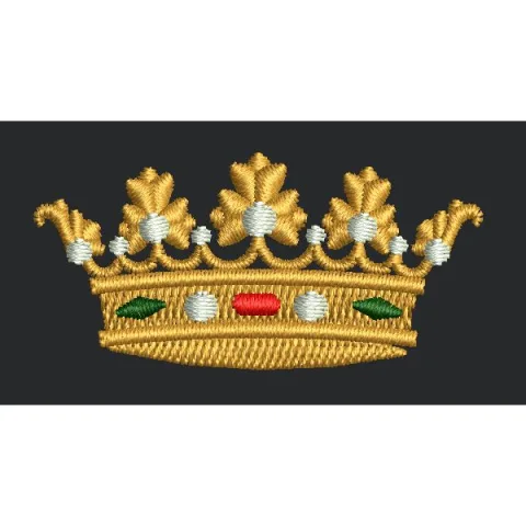 Golden Crown Embroidery Design