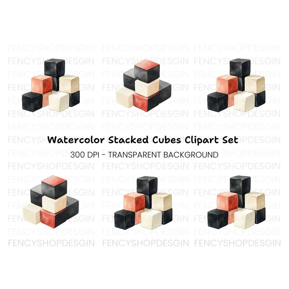 Geometric Blocks Clipart Bundle
